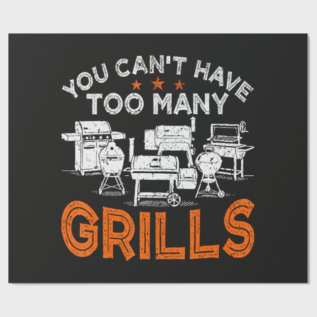 Du Kan Inte Ha För Många Grillar Presentpapper (Platt)