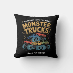 Du kan inte ha för många Monster Lastbilar Kudde