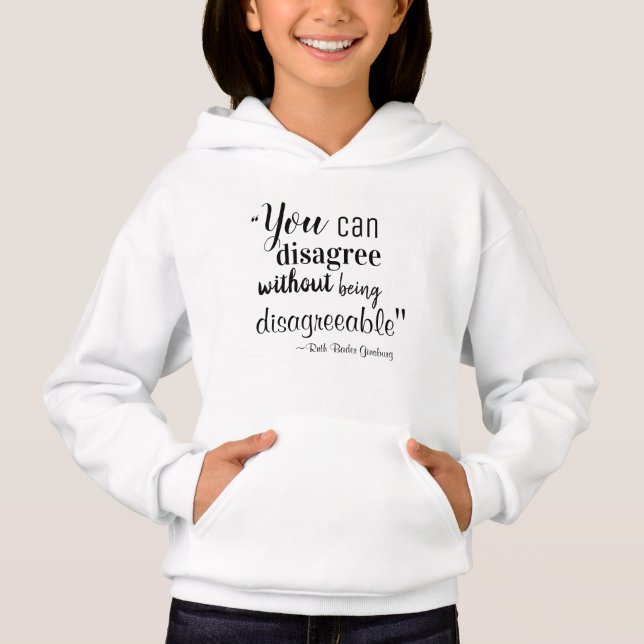 Du kan inte hålla med utan att vara obehaglig RBG T Shirt (Framsida)