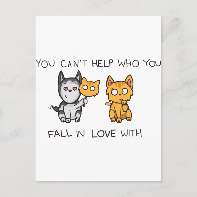 Du kan inte hjälpa vem du flyger i Kärlek med Vykort (Framsida)