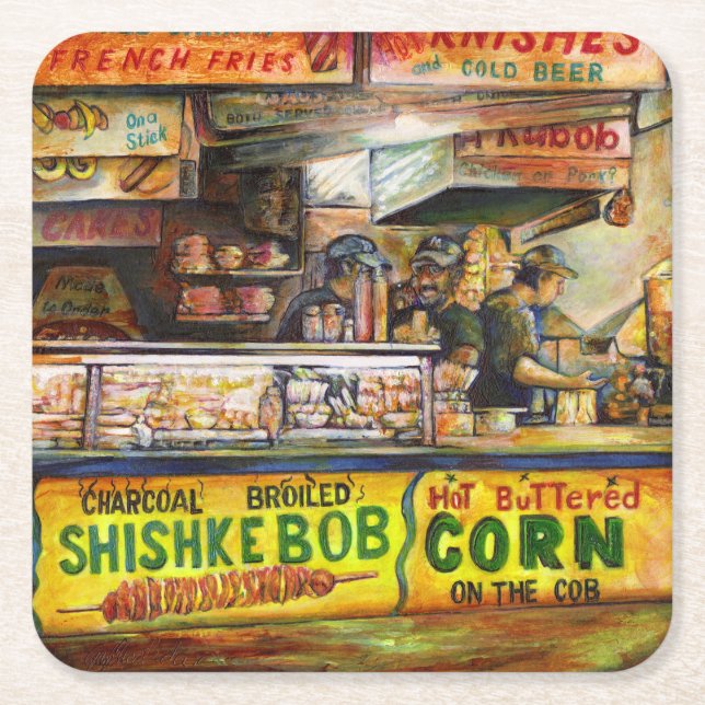 Du kan inte konkurrera med det underlägg papper kvadrat (Framsidan)