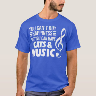Du kan inte köpa katter och musik lyssna musik t shirt