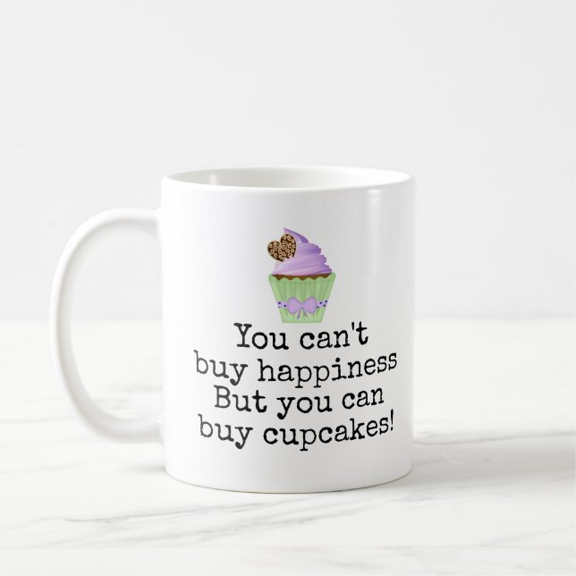 Du kan inte köpa lycka. Men du kan köpa cupcakes! Kaffemugg (Vänster)