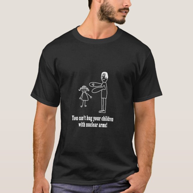Du kan inte krama dina barn med kärn- ärmar t-shirt (Framsida)