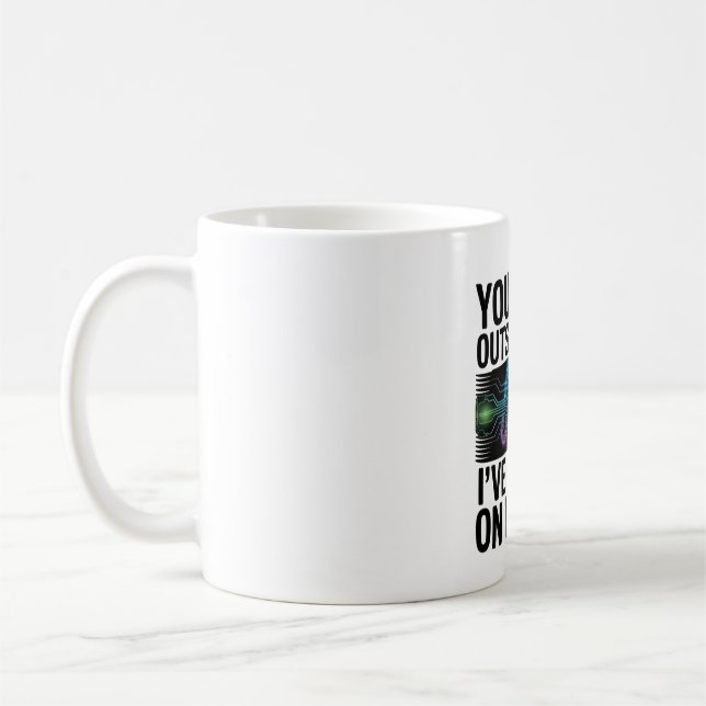 Du kan inte överdriva mig - AI på min siddesign Kaffemugg (Vänster)