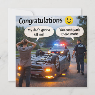 Du kan inte parkera där roliga gratulationer kort