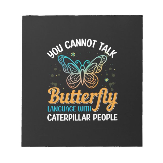 Du kan inte prata Butterfly Language Anteckningsblock (Framsida)