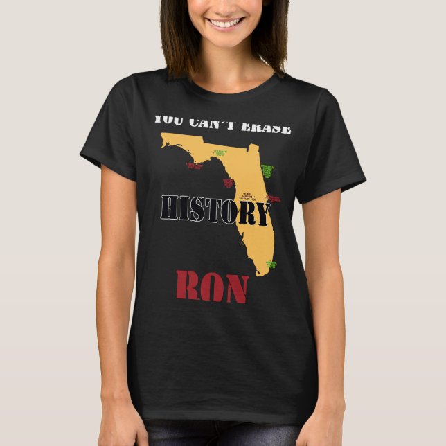 Du kan inte radera svart historik t shirt (Framsida)