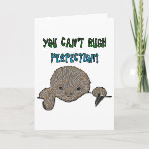 Du kan inte rusa perfektionbabySloth Kort