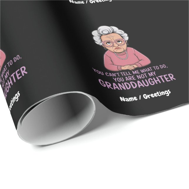Du kan inte säga att du inte är min mordotter presentpapper (Rullad Hörn)