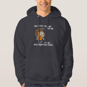 Du kan inte säga nej till mig - med tecknad pojke hoodie