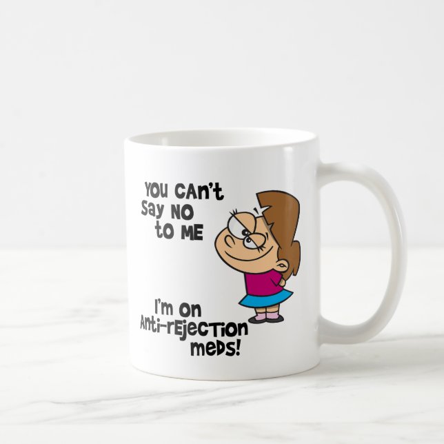 Du kan inte säga nej till mig - med tecknad tjej kaffemugg (Höger)