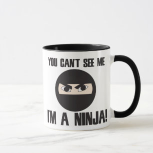Du kan inte se mig jag är ninja mugg