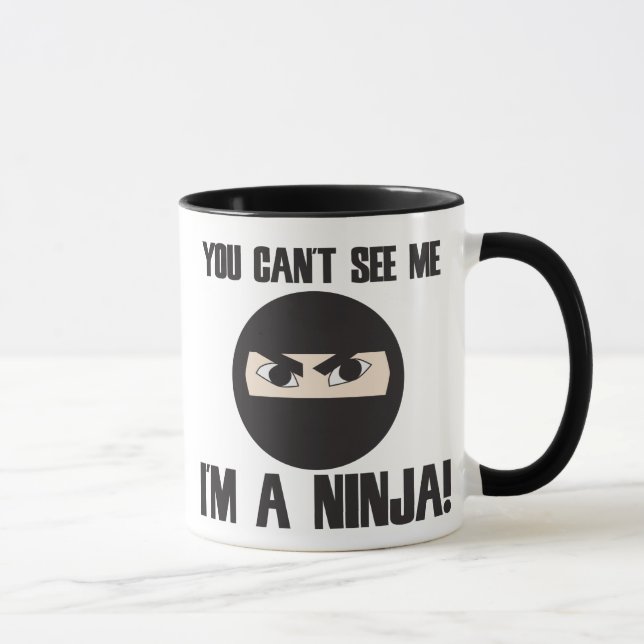 Du kan inte se mig jag är ninja mugg (Höger)