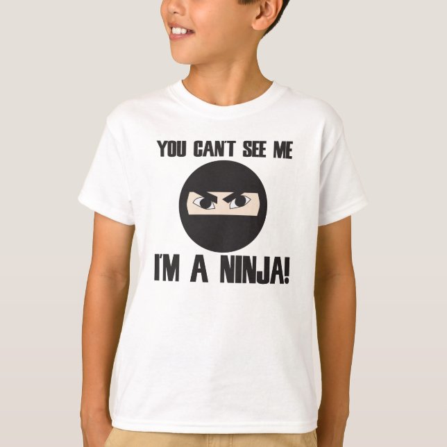 Du kan inte se mig jag är ninja tee (Framsida)