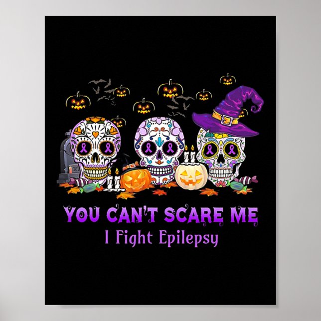 Du kan inte Skrämma mig i kampen mot epilepsi Skul Poster (Framsidan)