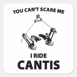 Du kan inte Skrämma mig i Ride Cantis Fyrkantigt Klistermärke