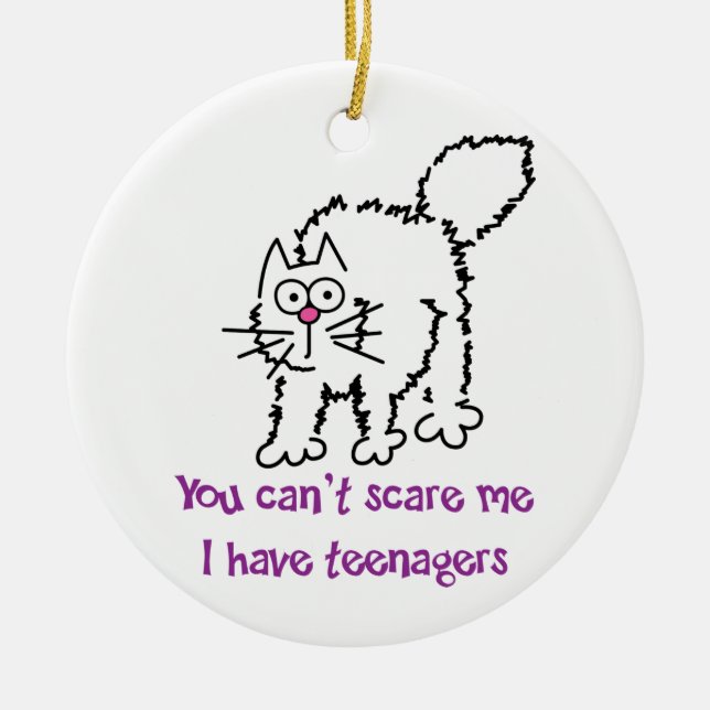 Du kan inte Skrämma mig Julgransprydnad Keramik (Framsidan)