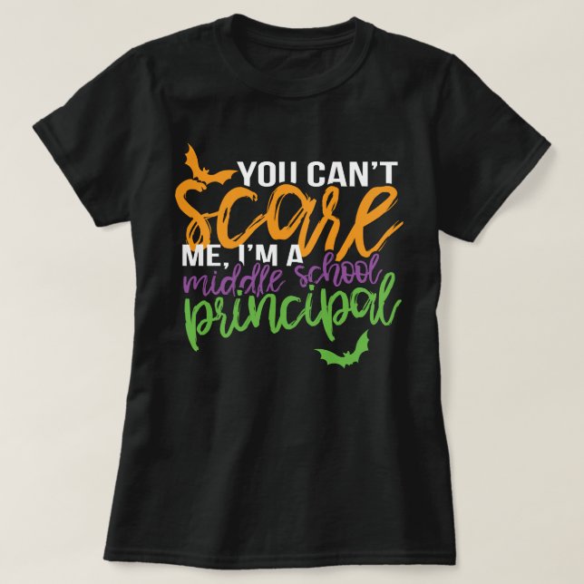 Du kan inte Skrämma mig Middl T Shirt (Design framsida)