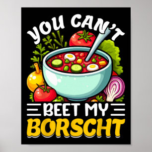 Du Kan Inte Slå Min Borsjtjbetskops Ryska Ukrain Poster