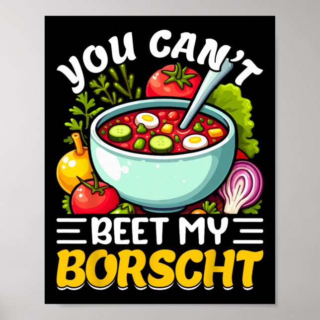 Du Kan Inte Slå Min Borsjtjbetskops Ryska Ukrain Poster (Framsidan)