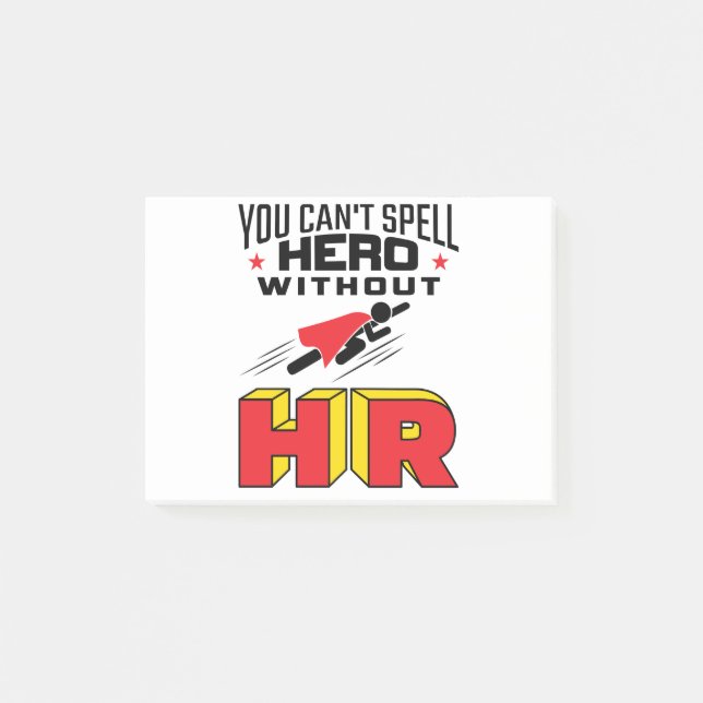 Du kan inte stava Hero utan HR Post-it Block (Framsida)