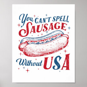 Du Kan Inte Stava Korv Utan Usa Poster