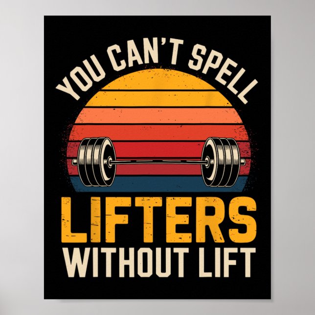 Du kan inte stava lampor utan Hiss Retro Powerli Poster (Framsidan)