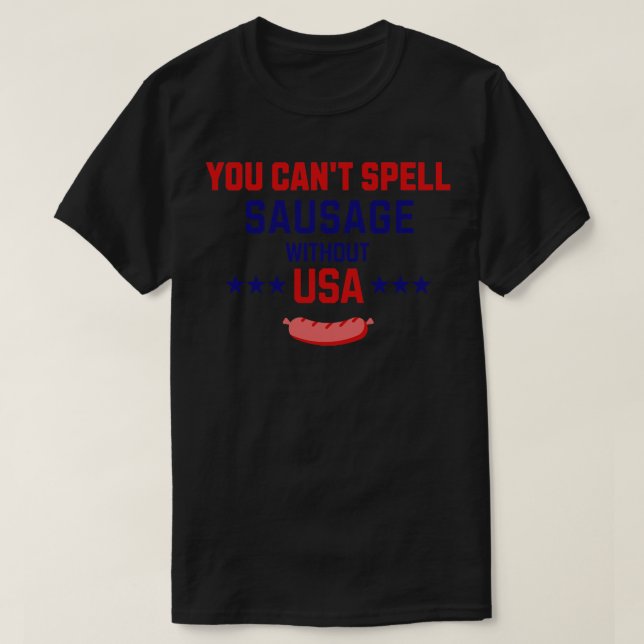 Du kan inte stava Sause utan USA T Shirt (Design framsida)