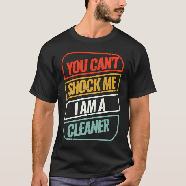 Du kan inte stöta mig Städning Crew retro Städning T Shirt (Framsida)