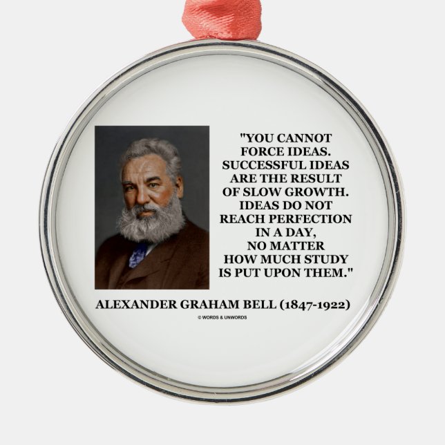 Du kan inte tvinga idéer som långsam tillväxt julgransprydnad metall (Framsidan)