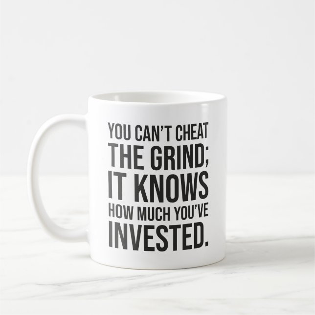 Du kan inte värma naveln - Motivering Kaffemugg (Vänster)