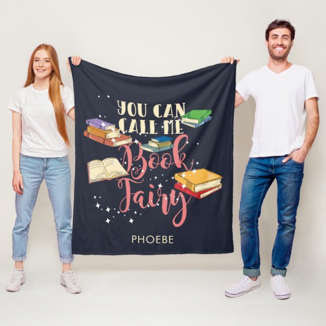 Du kan kalla mig Bok Fairy Bookworm Fleecefilt (På plats)