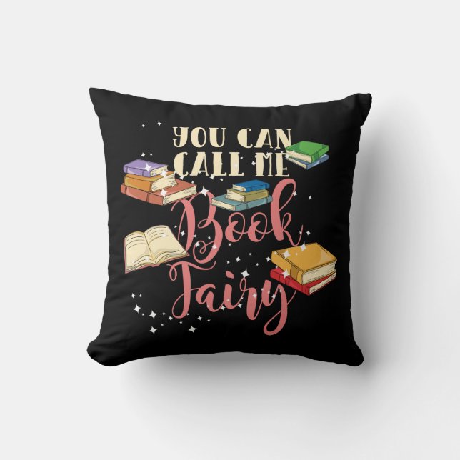 Du kan kalla mig Bok Fairy Nerd Kudde (Framsida)