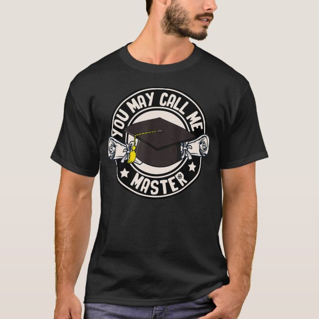 Du kan kalla mig Mäster Funny Universiteten Studen T Shirt (Framsida)