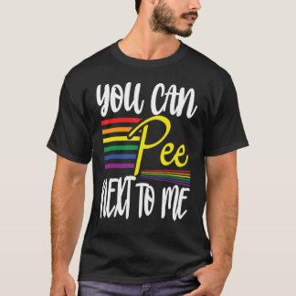 Du kan kissa bredvid mig med regnbåge jet t shirt