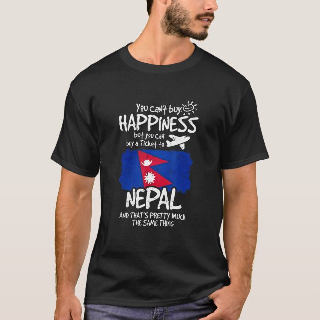 Du kan köpa en Biljett till Nepal T Shirt (Framsida)