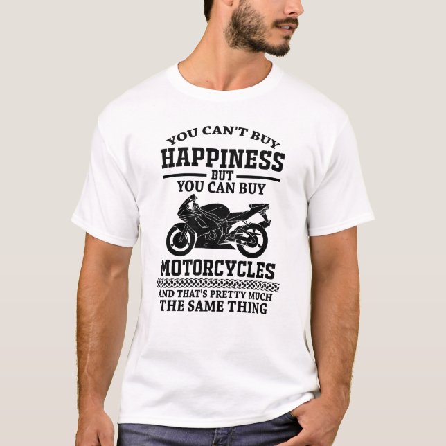 Du kan köpa lycka, men du kan köpa motorcyklar t shirt (Framsida)
