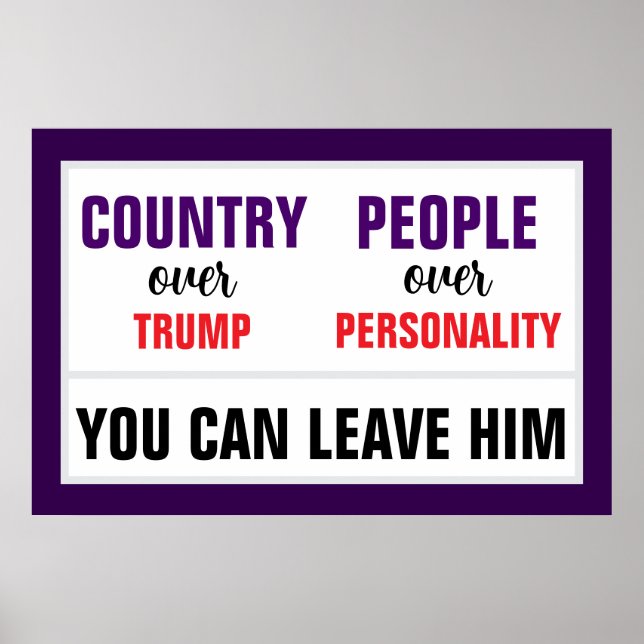 Du kan Lämna Trump Land över Party 14 juni Poster (Framsidan)