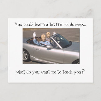 Du kan lära dig mycket av en dummy vykort