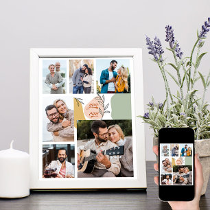 Du kan Motivering 6 Photo Collage Poster