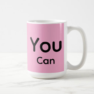 Du kan! rosa mugg