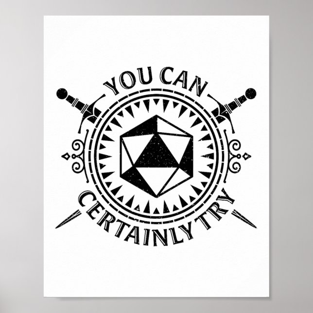 Du kan säkert prova fantasy-rollspel på bordet poster (Framsidan)