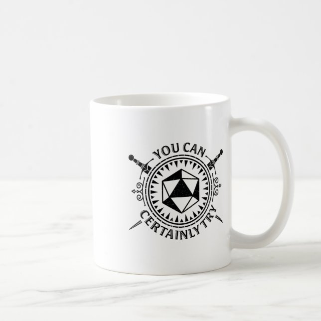 Du kan säkert prova fantasy rollspel vid bordet kaffemugg (Höger)