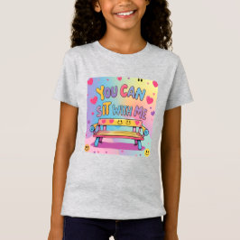 "Du Kan Sitta Med Mig" Tjejers Vänlighet T-Shirt