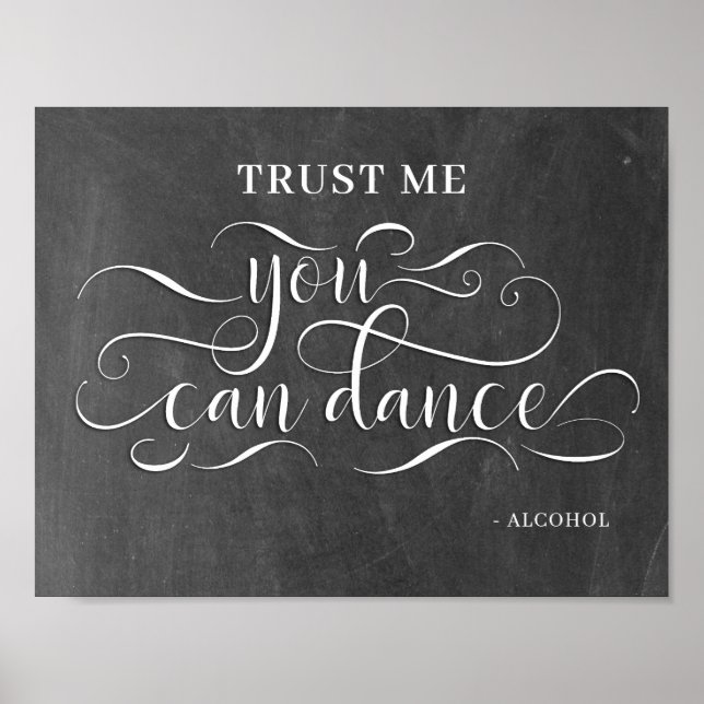 Du kan skriva under Dance Bröllop Dance Golv Poster (Framsidan)