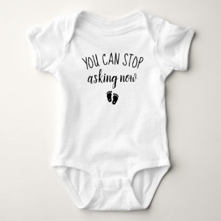 Du Kan Sluta Fråga Nu Rolig Graviditet Baby T Shirt