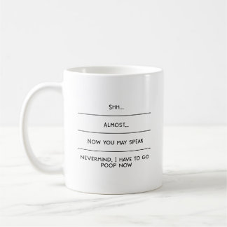 Du kan tala om att jag måste gå. kaffemugg