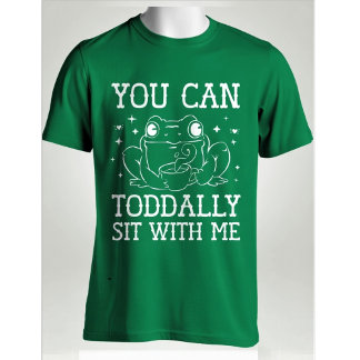 Du Kan Toadally Sitta Med Mig - Söt Groda Puns T Shirt