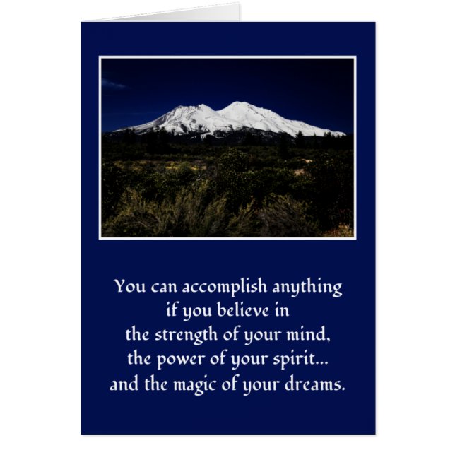 Du kan uppfylla allt... hälsningskort (Framsidan)